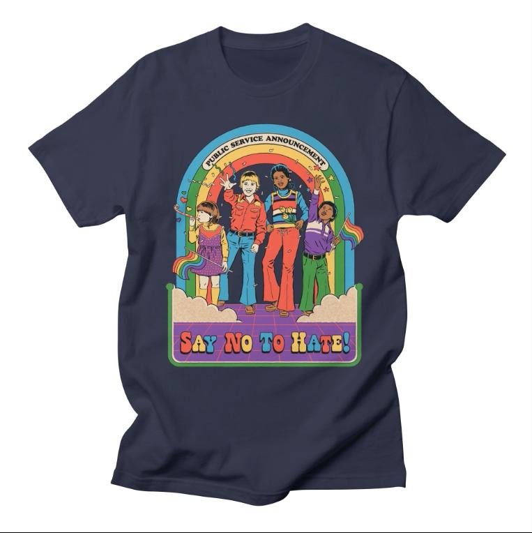 Classic Simple Cartoon Anime American Illustration Casual Tshirt Luxury Brand for Men and Women