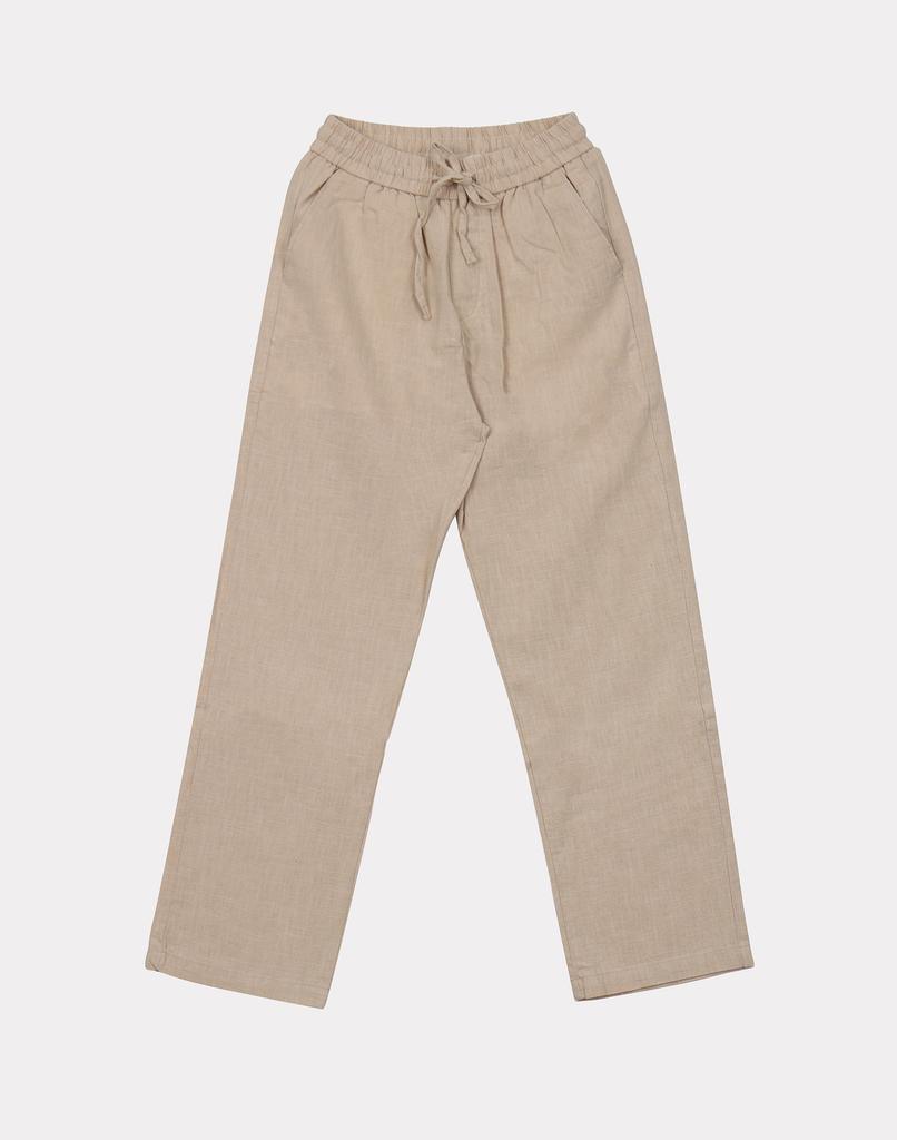 IKALOOK Men'S Daily Wide Regular Fit Linen Pants Apt102