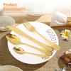 20/24Pcs Vintage Carved Silverware Stainless Steel Flatware Set with Knife/Fork/Spoon Modern Embossed Cutlery Kitchen Utensils