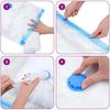 Storage Bags 10 pcs Transparent and Blue 100 x 80 cm
