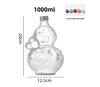 High-Value Blessings & Wealth 500ml Transparent Thick Glass Fruit Wine Bottle