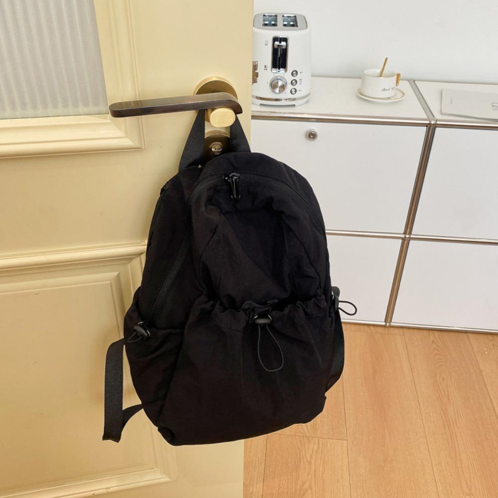 

Lightweight Travel Backpack Korean Style Student Schoolbag Casual Drawstring Backpack Outdoor чёрный