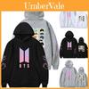Bts Hoodie With Embroidered Graphic Cotton Fleece For Youth Casual Wear