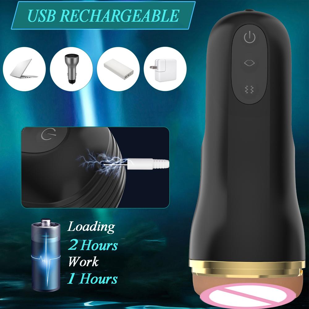 Masturbator Electric Automatic Shaking Sucking Masturbation Cup Vagina Sex Toys  Sexy Groans Male Masturbator Pussy Adult Tools