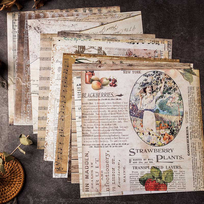 20 Sheets Retro European English Newspaper Poster Collage Paper