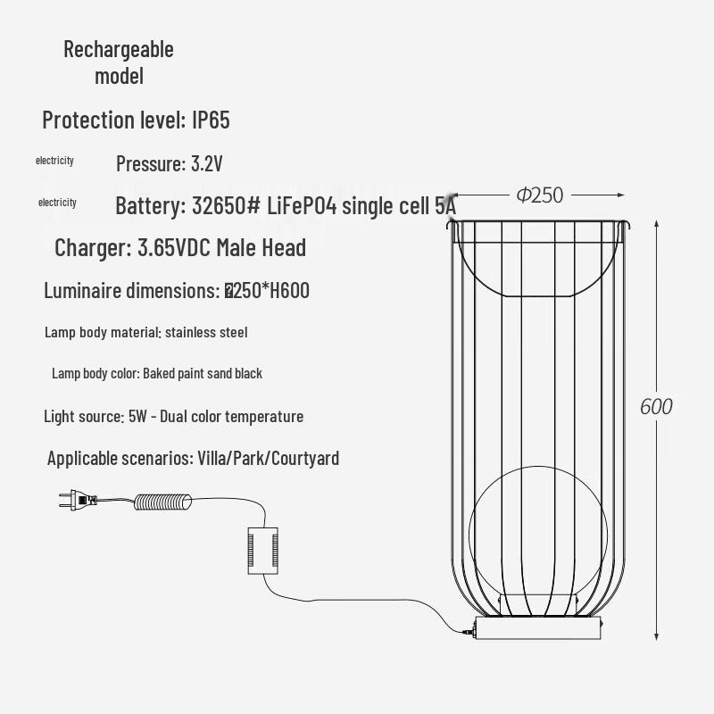 Jundingying Solar Stainless Steel Garden Light