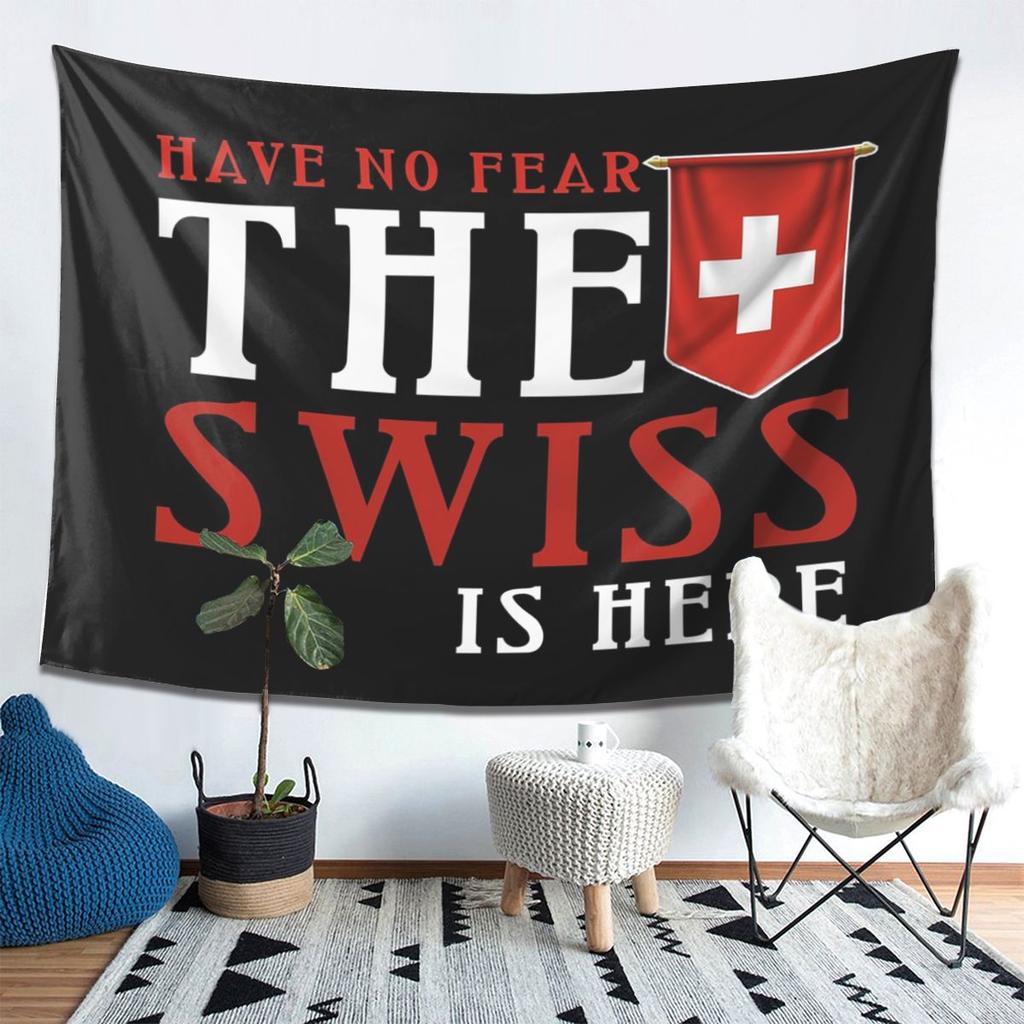 Tapiz con la Bandera de Suiza Suiza Colgante de Pared Decoración Estética para el Hogar Tapices para Habitación de Dormitorio