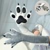 Guanto Zampa di Bestia Spesso Guanti Zampa di Gatto Peluche Lungo Guanti Artiglio di Gatto Cartone Animato Costume Cosplay