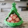 Holiday Home Table Decor 3D Printed Christmas Tree Ornament Desktop Storage Organizer for Candies Nuts Keys Candy Dish Decorative Candle Holder