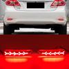 Car Rear Bumper Reflector Light for Toyota Corolla 2011 2012 2013 for Lexus CT200h Sequential Turn Signal Brake Lamp