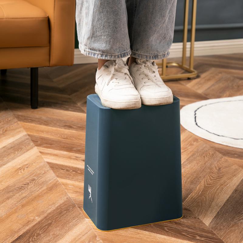 Press-Type Large Household Trash Can with Lid - Bathroom, Kitchen, Crevice Storage, Thickened Waste Paper Basket
