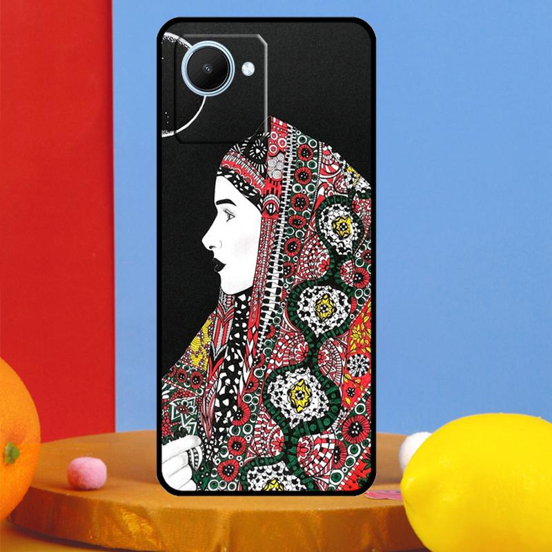 Muslim Islamic Arabic Hijab Girl For Realme 14 Pro Plus 10 11 12 13 15 Pro C67 C65 C63 C61 C55 C53 C51 C71 C75 GT7 Pro Case