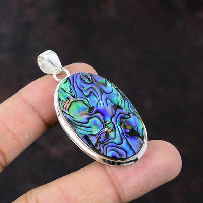 Abalone Shell Pendant Beautiful Gemstone Jewelry 925 Sterling Silver Pendant Handmade Brand New Pendant Healing Stone Jewelry Gift For Women
