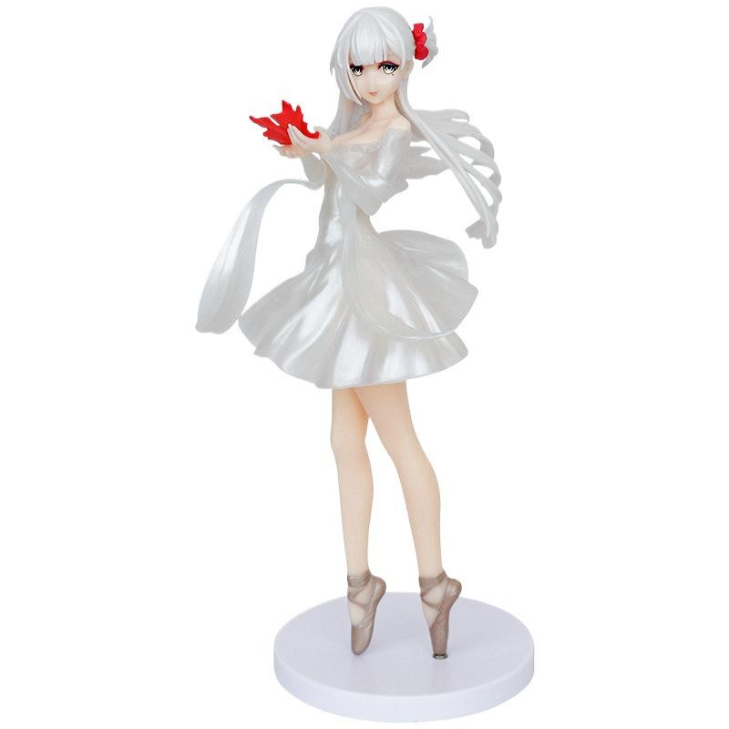 24.5cm Azur Lane Anime Figure Shoukaku Ancient Style Action Model Ballet Dancing Crane Figurine Doll Toy Gift IJN PVC Round Sensory Compression Bouncy