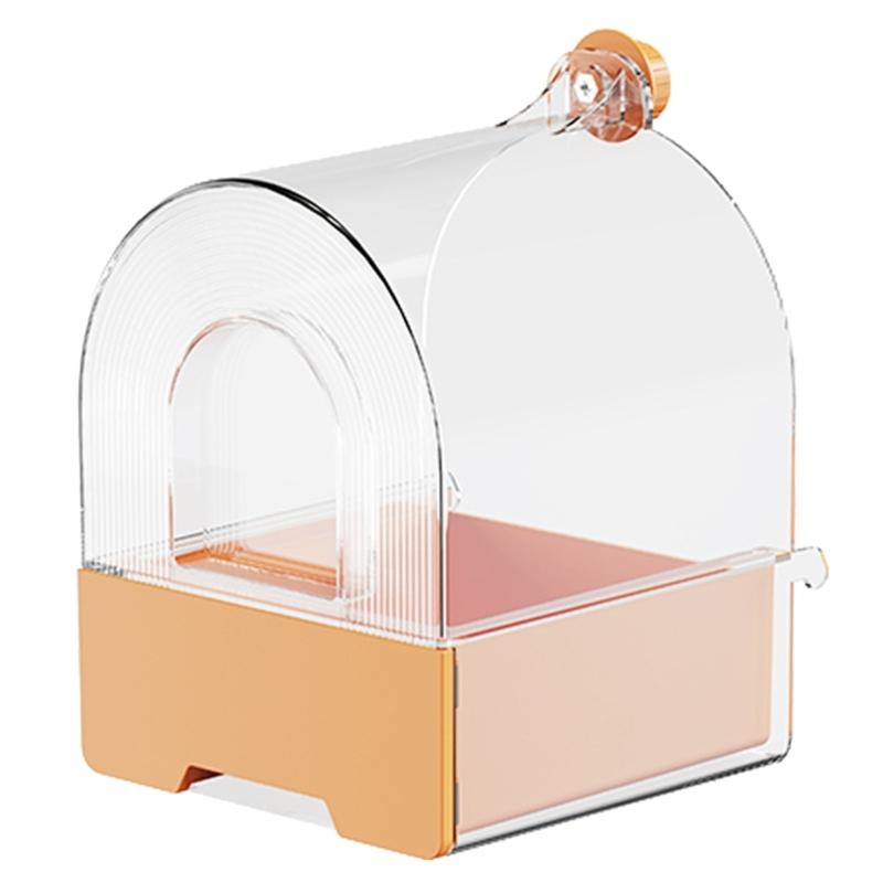 

Bird Bathtub Shower Box Clear Bathtub Water Bath Tub for Pet Bird Bowl Parrots Parakeets Hanging Birdbath Cage Supplies