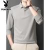 PLAYBOY Men's Long Sleeve Polo Shirt