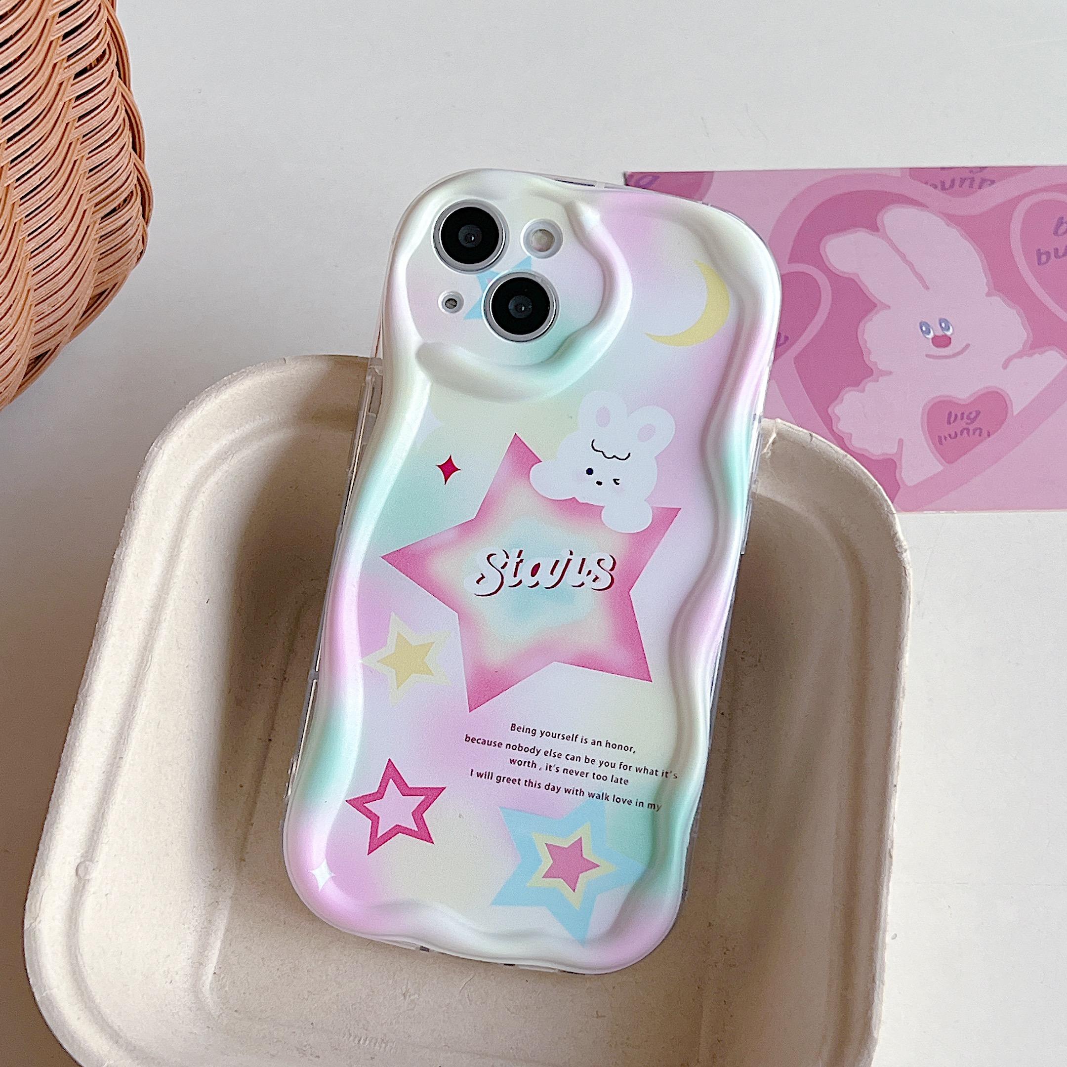 

Милый силиконовый чехол для Xiaomi Redmi Note 13 12 11 Samsung A54 A24 A14 Oppo A78 A58 A38 Infinix Note 30 Funda Star Cartoon Bunny Cover Soft TPU Bumper Samsung A03 (164.2mm)