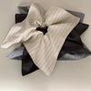 Korean style striped fabric square scarf large intestine hair tie women's new temperament low ponytail head rope high-end hair accessories