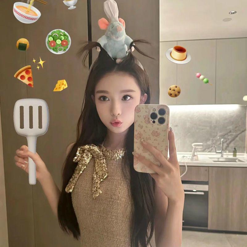 Cartoon Plüsch Ratatouille Stirnband: Süßes japanisches & koreanisches Haaraccessoire zum Gesichtswaschen
