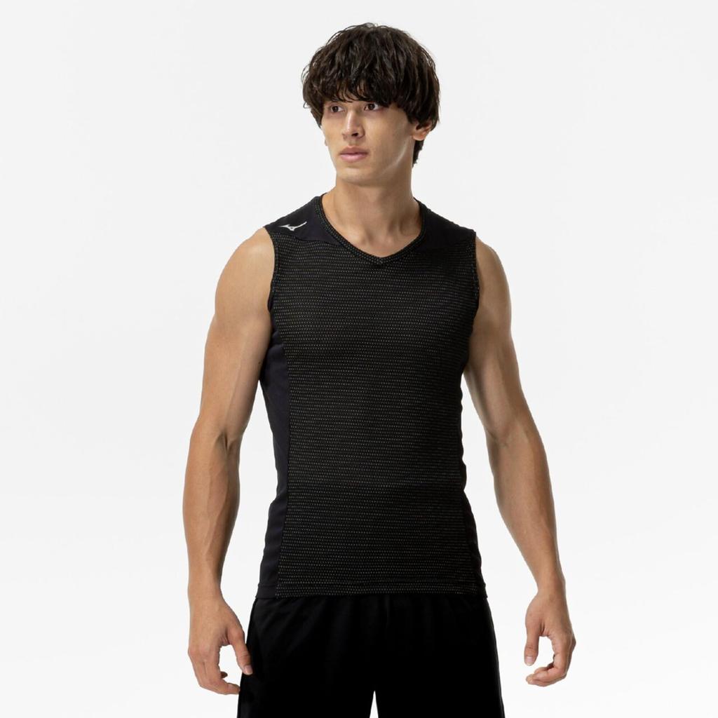 Fotbollskläder Dry Aeroflow Ice Undertröja, Ärmlös Linne, Mycket Ventilerande och Svalkande, P2MAC080, Unisex, Svart, Storlek M