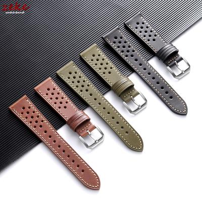 Genuine Calfskin Leather Watchbands Brown Breathable Cowhide Watch Strap for Galaxy Wrist Band Women for Men 20mm 22mm Bracelet