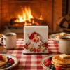 Holiday Napkin Dispenser Christmas Holder, Wooden Tissue Dispenser, Cute Santa Claus Xmas Vertical Paper Towel Storage Tree Freestanding Cocktail