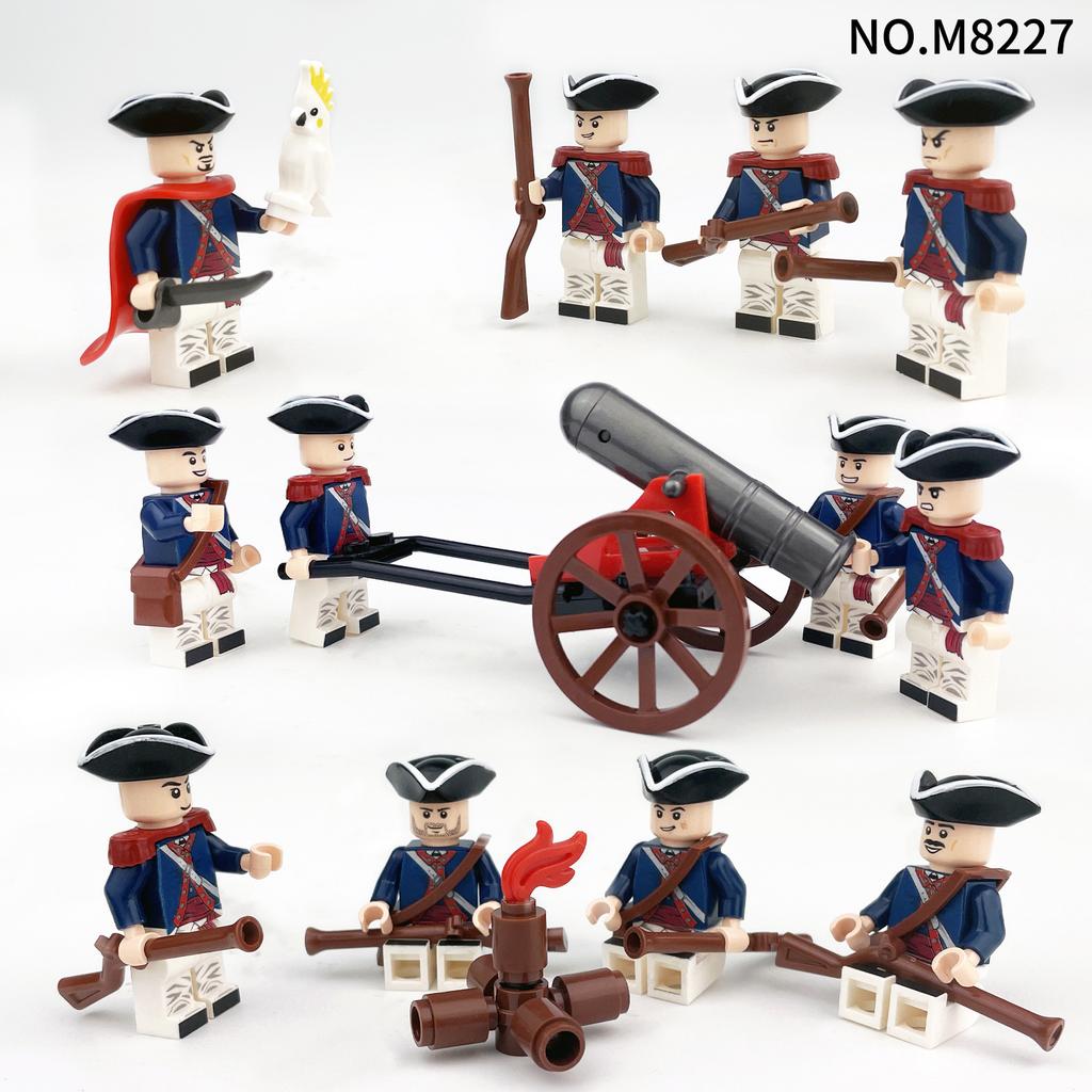 24pcs M8227 War of Independence 24 Figurines Phalanx Children Assembled Small Educational Toy