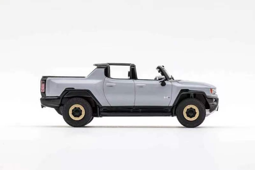 Gaincorp Products 1/64 Scale GMC Hummer EV Pickup (LHD) Gray Finished Product KS038-218