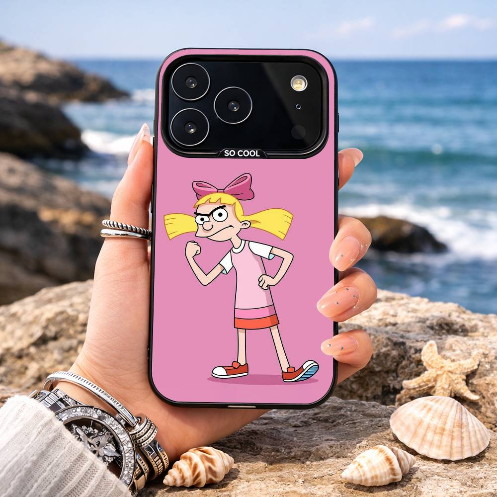 1PC H-Hey A-Arnolds Phone Case For iPhone17,16,15,14,13,12,11,Pro,MAX Gray Matte Silicone Black Cover