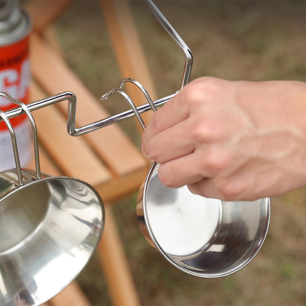 Küche Haushalt Müll Hängendes Aufbewahrungsregal Ständer Draußen Edelstahl Eisen Outdoor Camping Picknicks Müllbeutelhalter