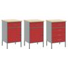 Workbench Cabinet Set with Drawers and Storage 8 pcs Red