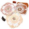 Lace Embroidery Cloth Sheet Water-Soluble Flower Table Cloth Tablecloth European Fabric Coffee Table Oval Throw Pillow Cushion Embroidery