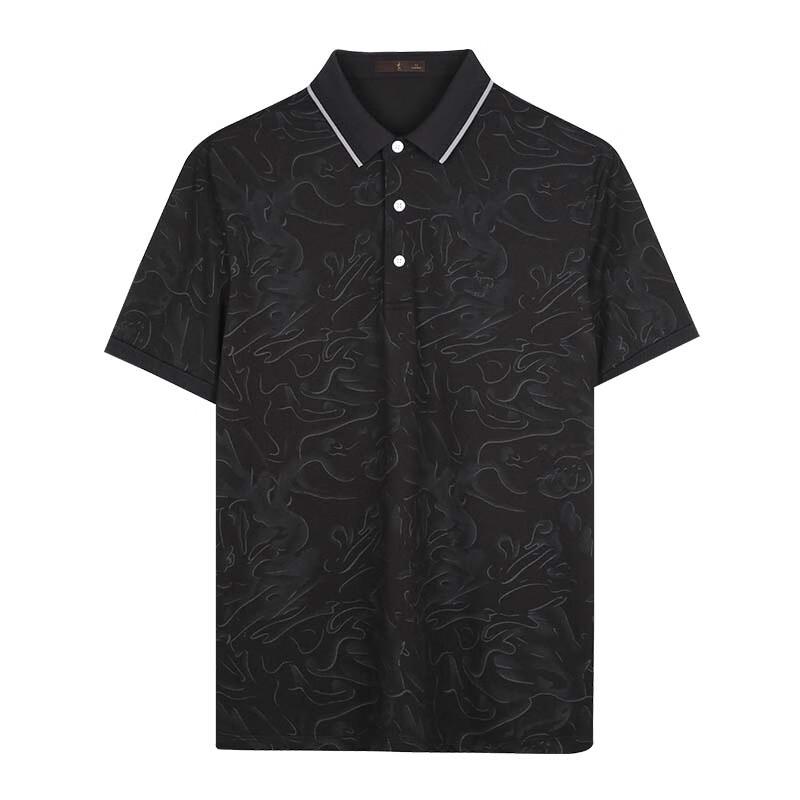 TRIES Men s Business Casual Lapel Short Sleeve Top 52