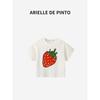 French Arielle De Pinto Girls' T-Shirt Summer Sequined Double-Sided Color-Changing Half-Sleeved Thin Strawberry T-Shirt