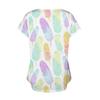 Summer Tops For Women Floral Pattern For Women V-Neck Short Sleeve Comfy Womens Tops Oversized Tshirts
