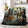 Dinosaurthemed pattern Flannel printed blanket suitable for all seasons suitable for living room office sofa and travel