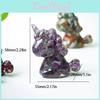 Unicorn Resin Figurine With Handcrafted Crystal Texture For Home Decor And Giftgiving