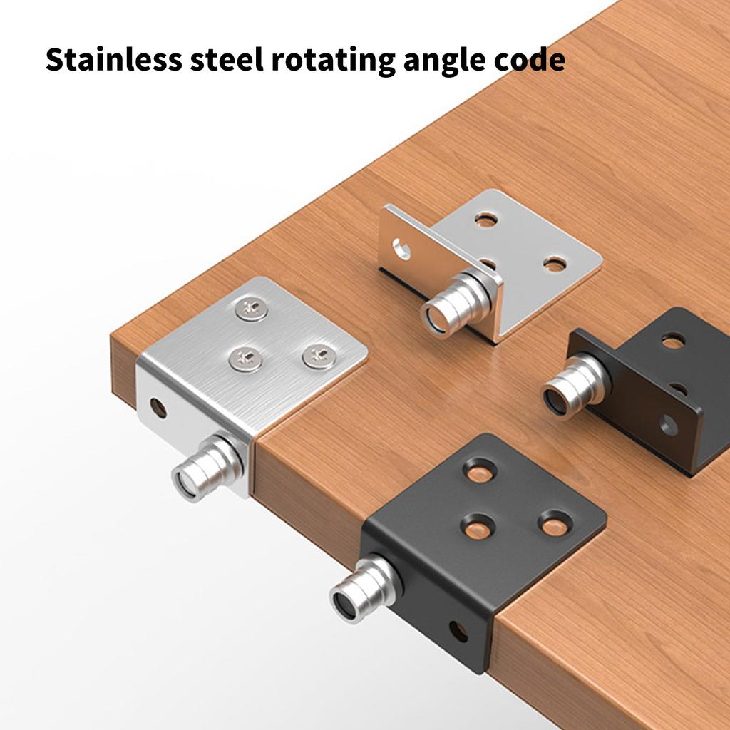 Set of 4 Portable Sturdy Stainless Steel/Iron Rotating Corner Supports Accessory for Shelving and Display Racks