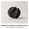 Sculptural Metal Sculpture | Vase Ornament, Minimalist, Tabletop for