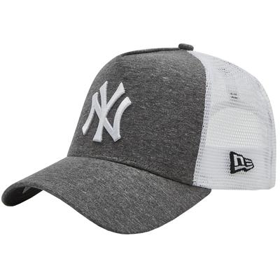 Jersey Ess 9FORTY New York Yankees Trucker Cap, Mens Grey Cap
