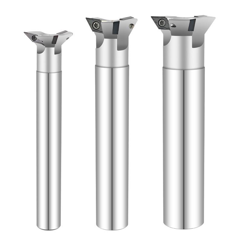 45°-75° CNC V-Shaped Dovetail Groove Milling Cutter with Inner Hole
