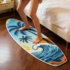 Surfboard Fuzzy Rug Tropical Waves Palm Bedroom Side Cushion Soft Living Room Corridor Floor Mat Home Decoration
