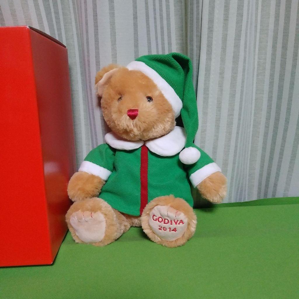 [USED] Godiva Teddy Bear 2014 Etoile De Noel Bear Santa Claus