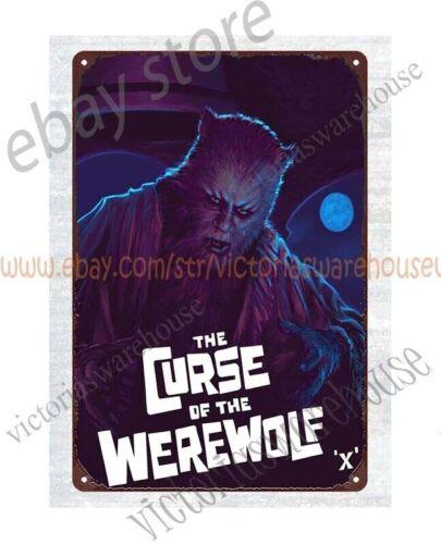 reproduction wall The Curse of the Werewolf horror movie poster metal tin signAluminum 20x30cm(7.8x11.8inch)
