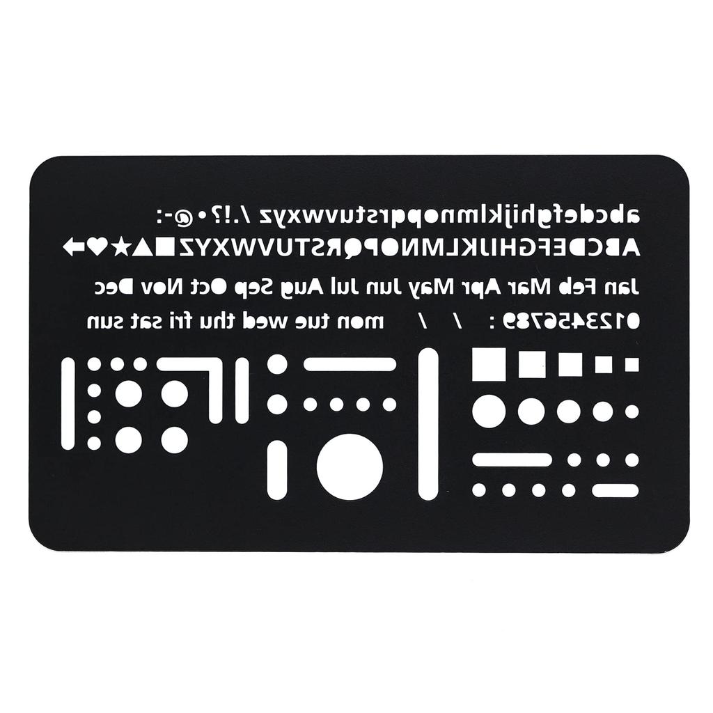 Luddite Eraser Plate Template TECHNICAL ERASER PLATE Black LDTI-TEP-01