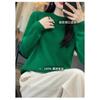 Fashion Long Sleeve Loose Knitted Sweater for Women Half High Collar Base Autumn Winter Pullovers Sweaters Women Casual Solid Ladies Knitwears 2374