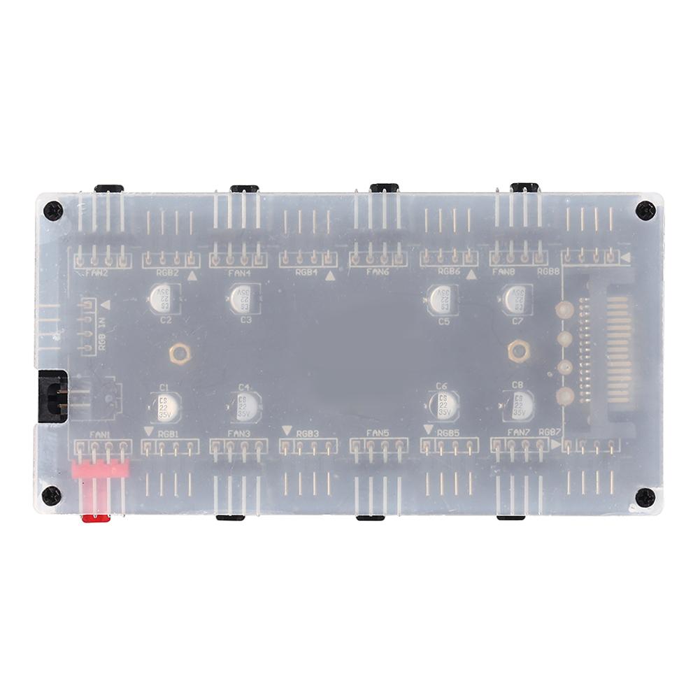 12V 4Pin/5V 3PIN 1 To 8 Multi Way Splitter SATA Power Supply ARGB/RGB PWM Fan Hub RGB Strip Splitter LED Light Strip Controller