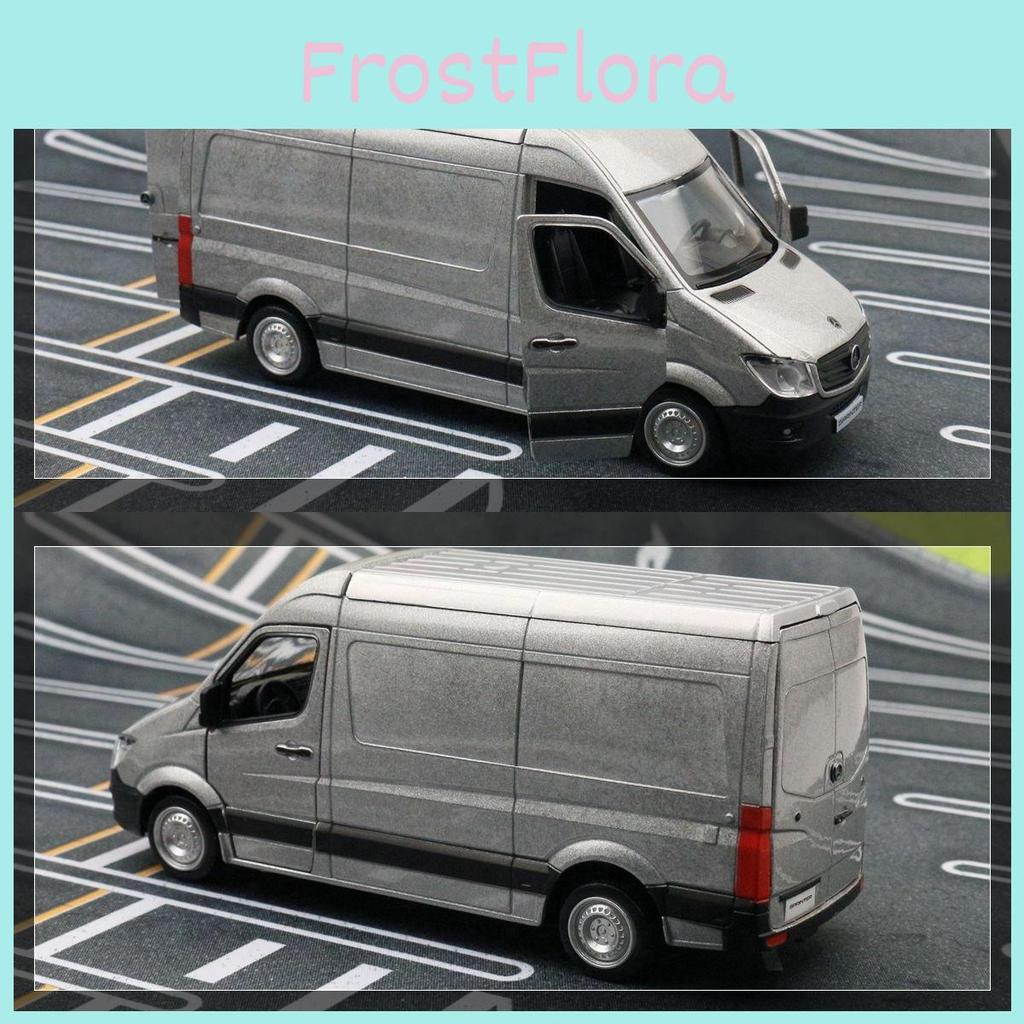 Alloy Silver Simulation Mercedes Benz Sprinter Commercial Vehicle Toy Model