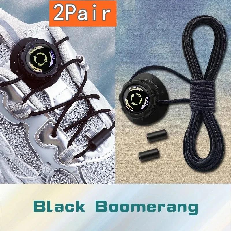 Install Simple Swivel Buckle Laces Automatic Shoelaces Without Ties Unisex Thick Rope Tennis Sneakers Shoelace Shoe Accessories