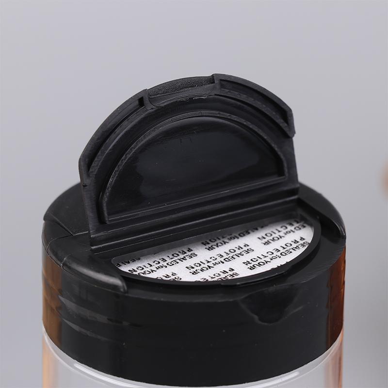 5/6 Pcs Durable Plastic Seasoning Jar, Portable Salt Cellar, Empty Pepper Shaker, Double Flip-Top Transparent Seasoning Jar